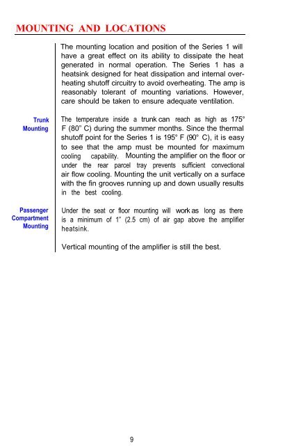 Series 1 2030, 2060x and 4060x Amplifier Manual