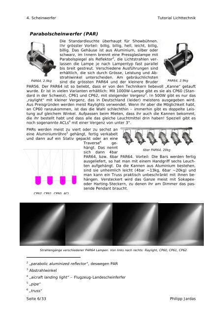 Tutorial Lichttechnik