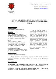 Pleno Ordinario 27/11/2012 - Ajuntament d'Agost