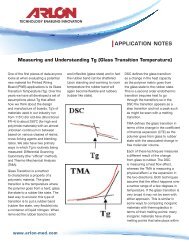 Measuring and Understanding Tg (Glass Transition ... - Arlon MED