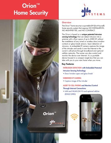 OrionÃ¢Â„Â¢ Home Security - aJile Security - aJile Systems