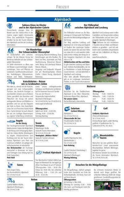 Alpirsbach - bei der Kinzig-Zeitung