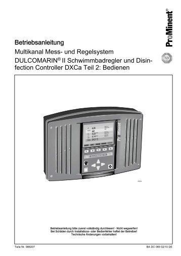 ProMinent DULCOMARIN II - STS Schwimmbad Technik Service