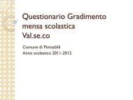 Questionario gradimento mensa 2011/2012 - Comune di Pennabilli