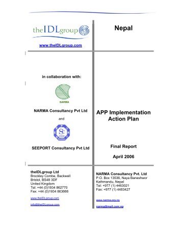 APP Implementation Action Plan - Agriculture Information ...