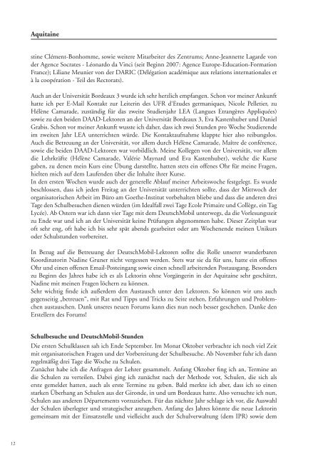 Jahresbericht XIII - Aktionsjahr 2006 - DeutschMobil