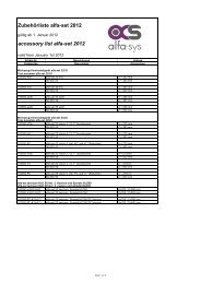 Zubehörliste alfa-set 2012.xlsx - alfa-sys