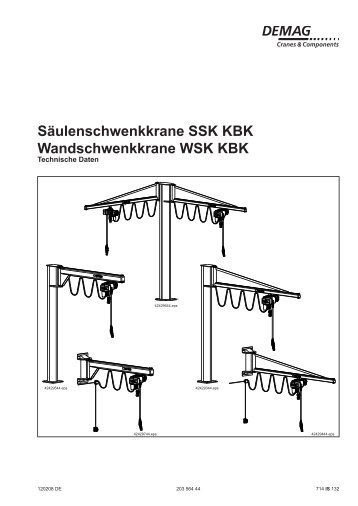 und Wandschwenkkrane: Technische Daten - DEMAG Cranes ...