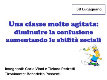 Una classe molto agitata: diminuire l - USP di Piacenza