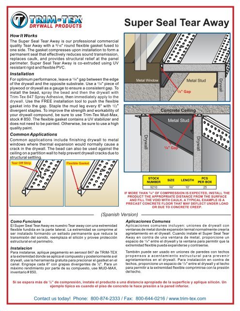 9210 Sheet.cdr - Trim-Tex