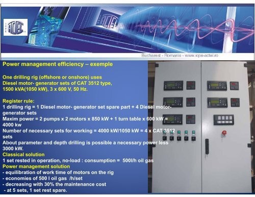 ICPE ACTEL's solutions used in offshore and ... - Petroleumclub.ro