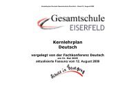 Kernlehrplan Deutsch - Gesamtschule Eiserfeld