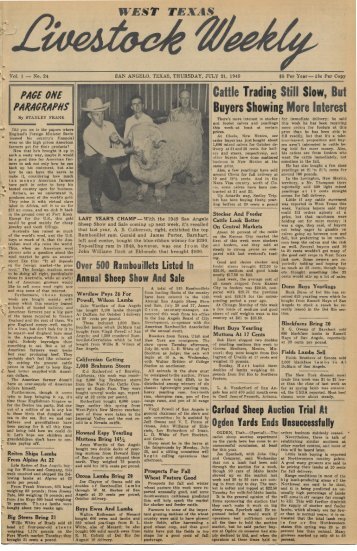 July 21, 1949 - Livestock Weekly!