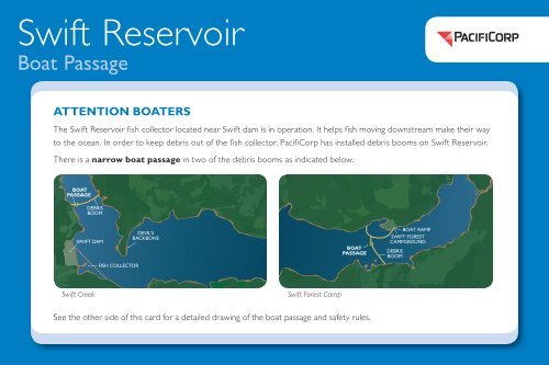 Information about boat passages on Swift Reservoir - PacifiCorp