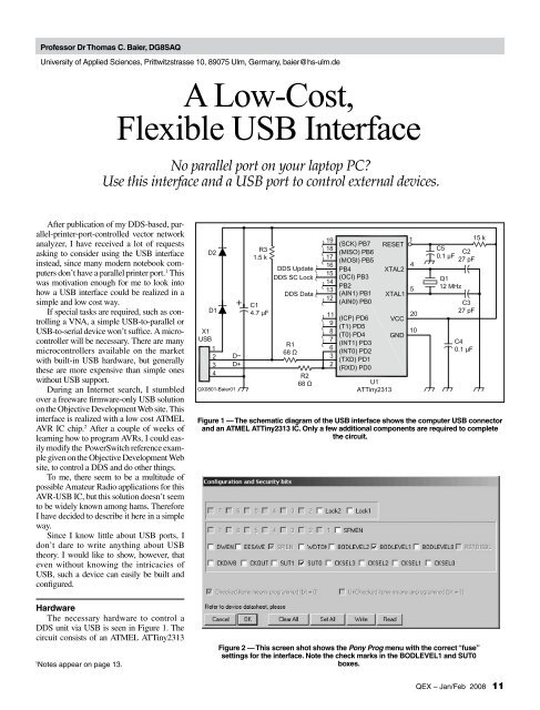 A Low-Cost, Flexible USB Interface - SDR-Kits