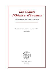 Les Cahiers d'Orient et d'Occident - Edition.moncelon.com - D'Orient ...