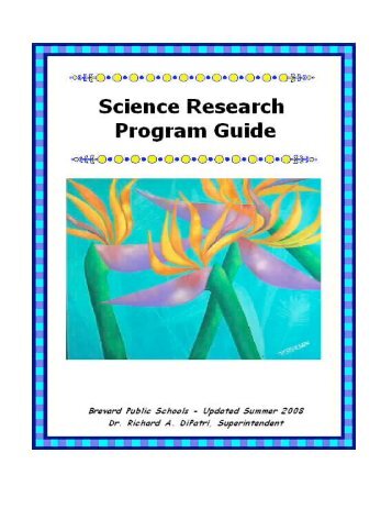 Science Research Program Guide - Secondary Programs Home ...