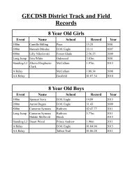 GECDSB District Track and Field Records - Greater Essex County ...