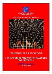 what future and what challenges for unesco - The Group of 77