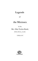 Legends the Micmacs - Invisible Books