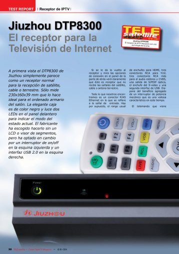 Jiuzhou DTP8300 - TELE-satellite International Magazine