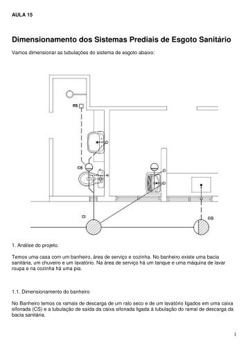 Dimensionamento dos Sistemas Prediais de Esgoto SanitÃ¡rio