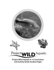 Project WILD Aquatic K-12 Curriculum and Activity Guide