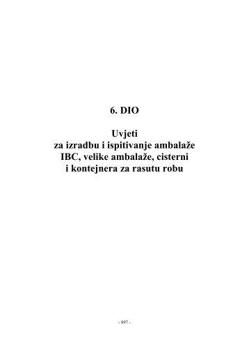 Uvjeti za izradbu i ispitivanje ambalaže IBC