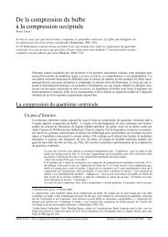 De la compression du 4e ventricule Ã  la compression occipitale
