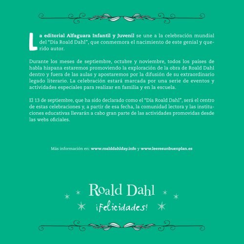 Dossier Roald Dahl - Alfaguara Infantil