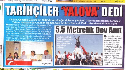 yalova hayat gazetesi - "osman gazi heykeli aÃ§Ä±lÄ±ÅÄ±"