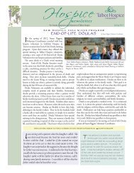 2013 Spring Newsletter - Talbot Hospice Foundation, Inc.