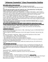 Arbonne Cosmetics Party Presentation Script Arbonne Cosmetics Party Presentation Script