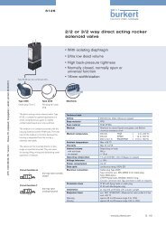 2/2 or 3/2 way direct acting rocker solenoid valve