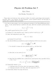 Physics 23 Problem Set 7 - UCSB HEP