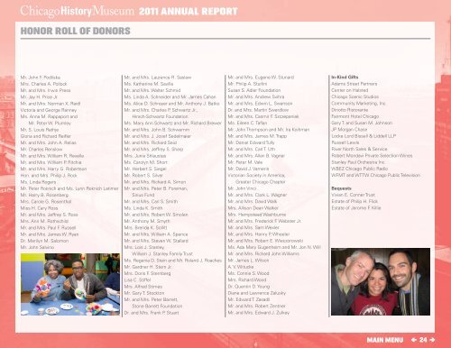 2011 ANNUAL REPORT - Chicago History Museum