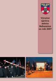 VÃ½roÄnÃ­ zprÃ¡va mÄsta BohumÃ­na za rok 2007 (pdf - MÄsto BohumÃ­n