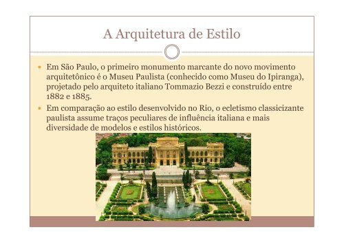 Ecletismo e a Arquitetura de Ferro - Histeo.dec.ufms.br
