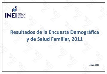 resultados de la encuesta demográfica y de salud familiar endes ...