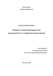 Struktura i wÅaÅciwoÅci magnetyczne - Instytut Fizyki PAN