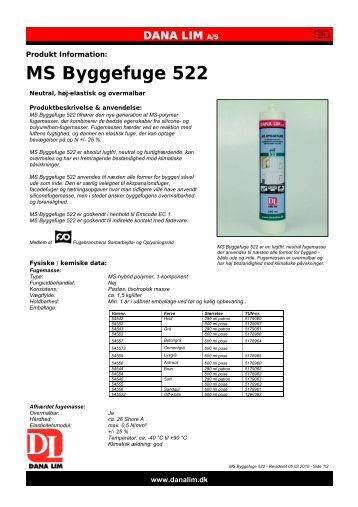 MS Byggefuge 522 - Byghjemme.dk