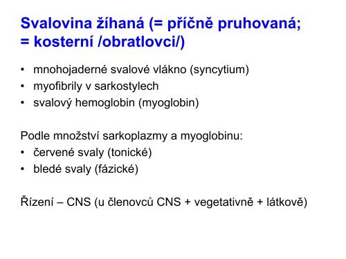 3. Histologie: svalové tkáně - eAMOS