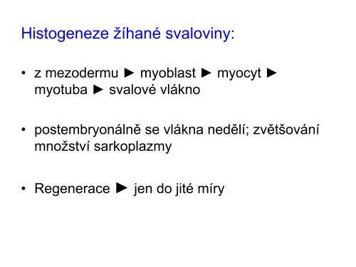 3. Histologie: svalové tkáně - eAMOS