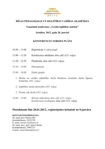 KONFERENCES NORISES PLÄNS - rpiva
