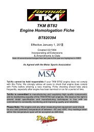 the TKM BT82 Engine Fiche - Tal-Ko