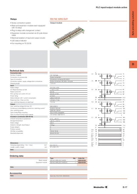 Electronics Interface units and PLC solutions