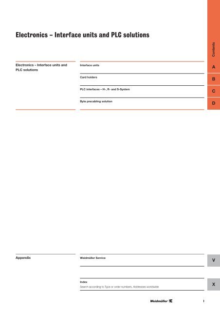 Electronics Interface units and PLC solutions