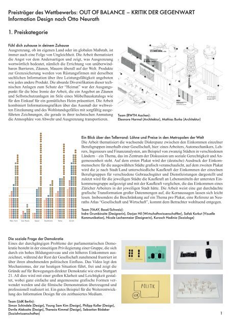 OUT OF BALANCE â KRITIK DER GEGENWART Information ... - M:AI