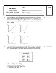 2012 AEA 267 6th Grade Math Bee Statistics and Probability I-4 ...