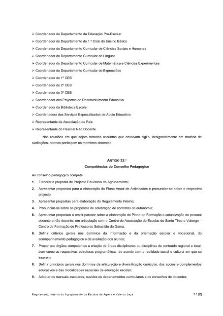 Regulamento Interno - Agrupamento de Escolas da Agrela e Vale ...